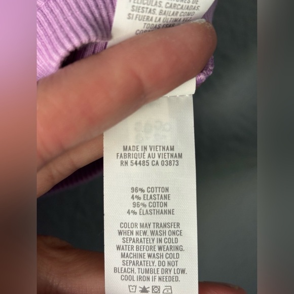 Aerie Lilac Ribbed Tank Bodice Style Top β Size L - Picture 4 of 9